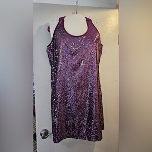 Badgley Mishka Sequin Racerback Mini Dress